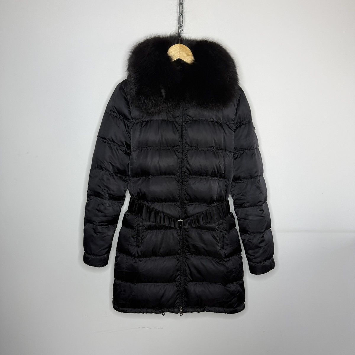 Prada Goose Down Black Fox Fur Parka Puffer Coat Jacket 46 Milan Size L / US 10 / IT 46 - 1 Thumbnail