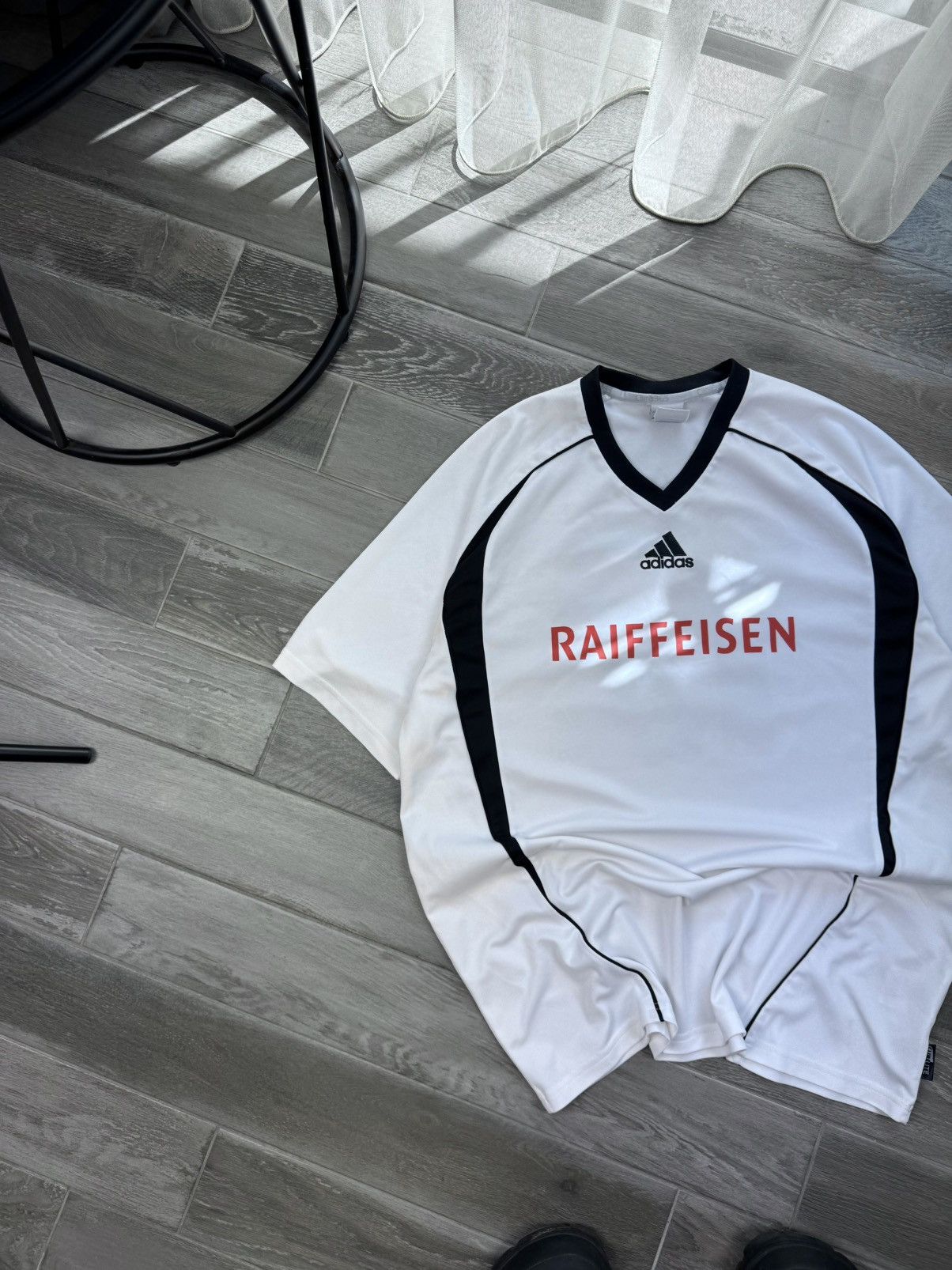 Vintage Soccer Jersey Adidas Raiffeisen 12 Nylon Tee Size US L / EU 52-54 / 3 - 2 Thumbnail