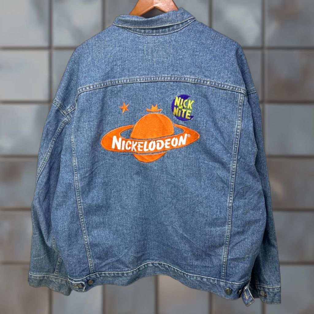 Nickelodeon VINTAGE Nickelodeon 90s Nick At Nite Denim Jacket Bomber 2XL Men Blue Size US XXL / EU 58 / 5 - 1 Thumbnail