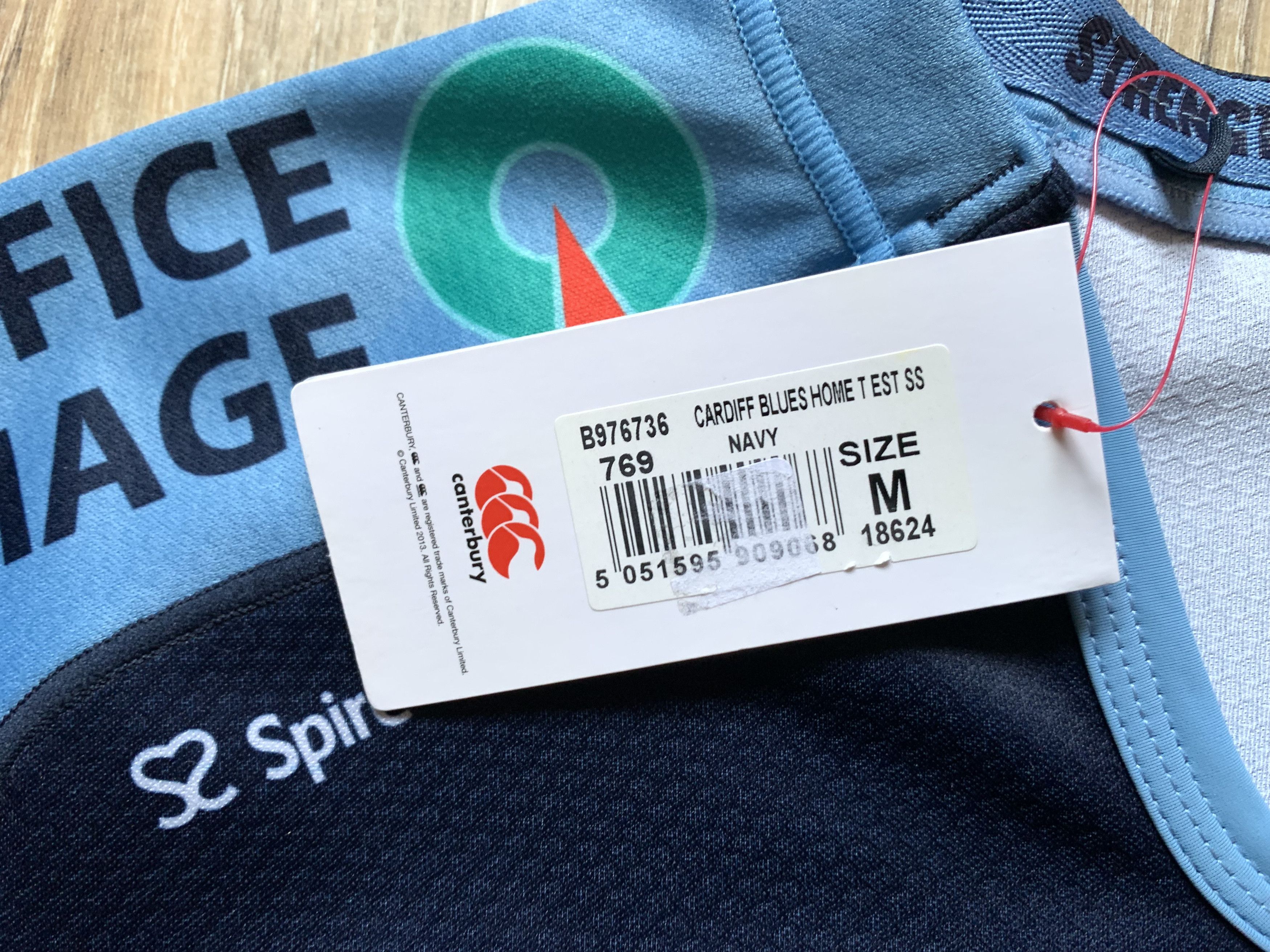 Canterbury of New Zealand Canterbury Cardiff Blues Home Rugby Jersey Size US M / EU 48-50 / 2 - 8 Thumbnail