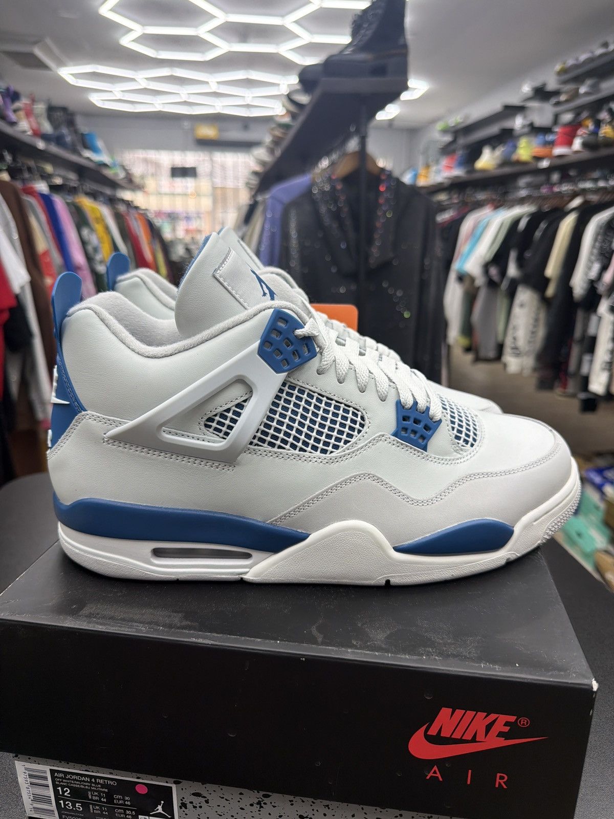 Jordan Brand Jordan 4 military blue Size-12 Brand New Quick Shipping Size US 12 / EU 45 - 3 Thumbnail