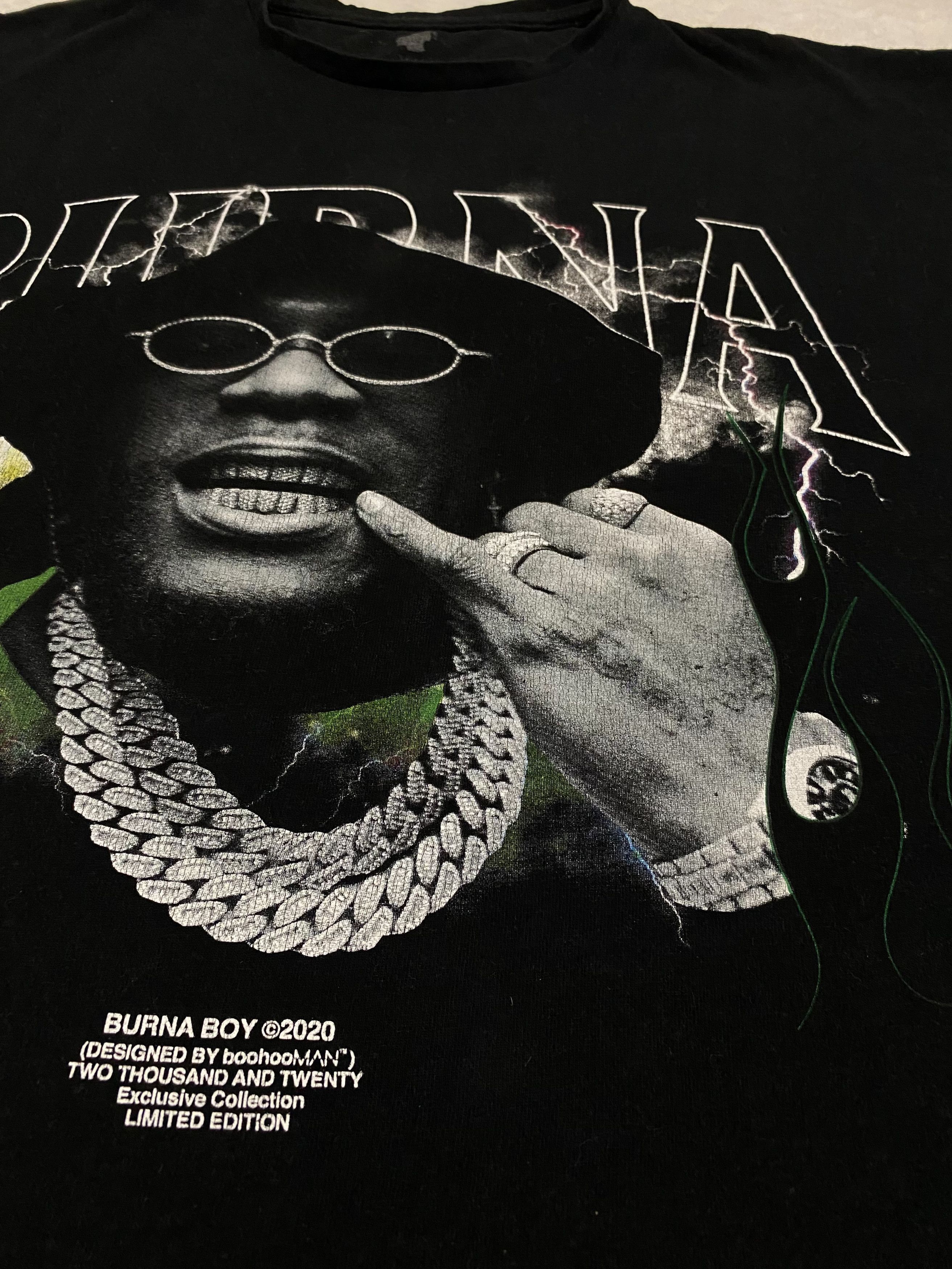 Boohoo × Rap Tees BURNA T-SHIRT Size US M / EU 48-50 / 2 - 3 Thumbnail