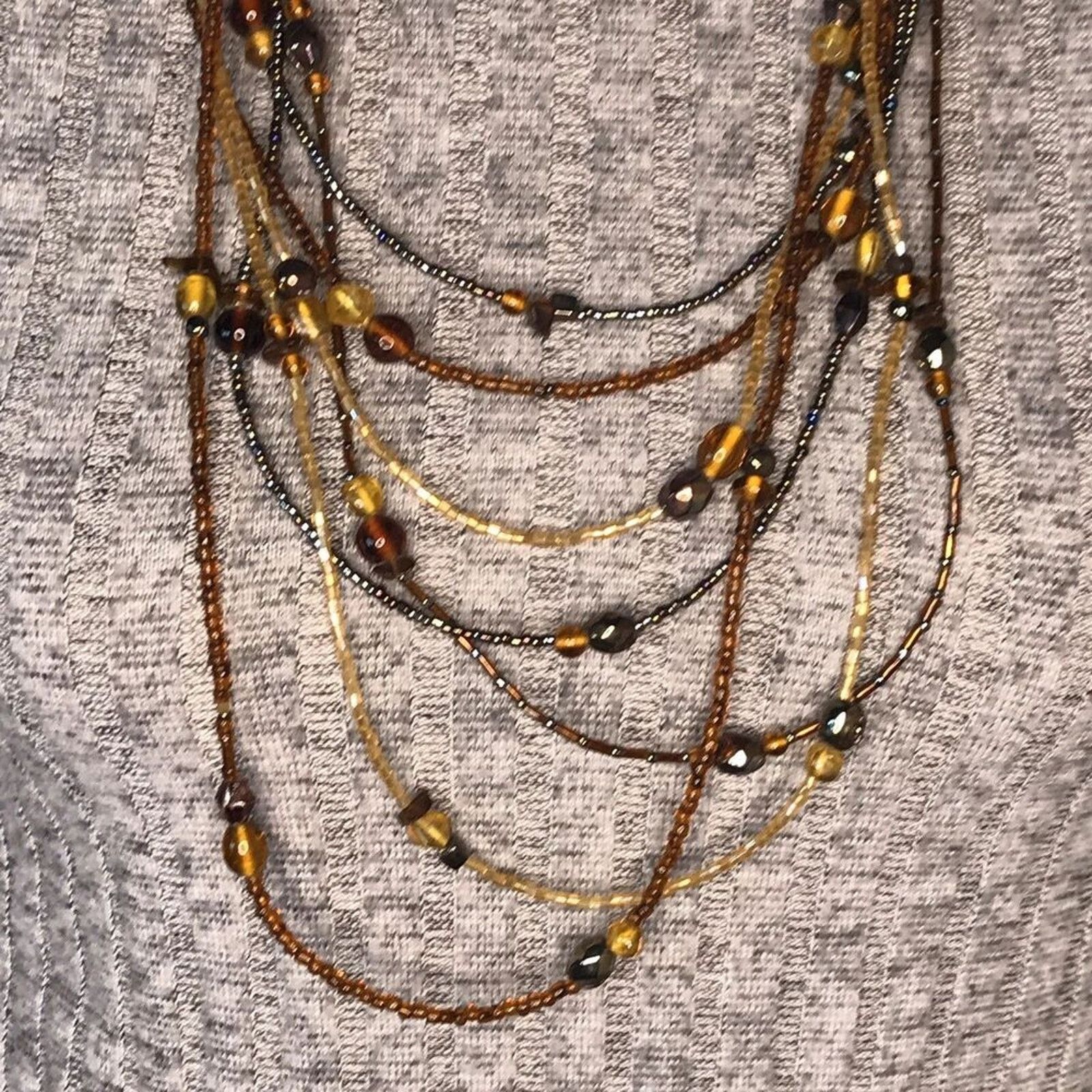 Other Multi Strand Beads Crystal Signed Tag NY EUC Size ONE SIZE - 1 Thumbnail