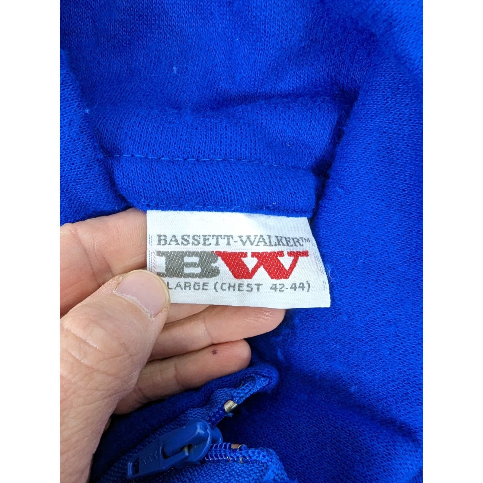 Vintage VINTAGE 80s TRACK JACKET Raglan Mens L Blue Striped USA Sweatshirt Warm Up Jacket Size US L / EU 52-54 / 3 - 4 Thumbnail