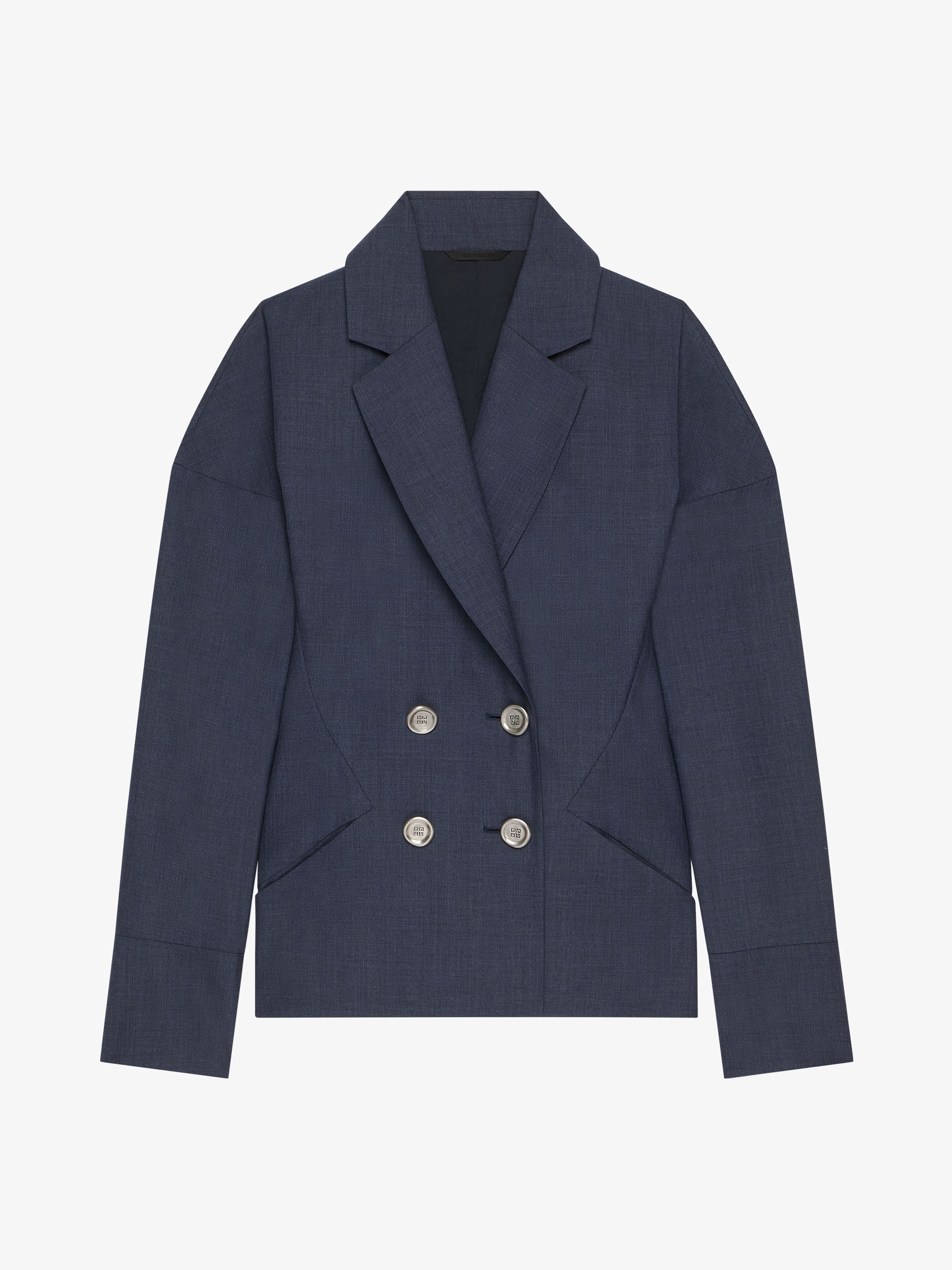 Givenchy o1w1db10326 Cuffed Jacket in Blue Size XXS / US 00 / IT 34 - 1 Thumbnail