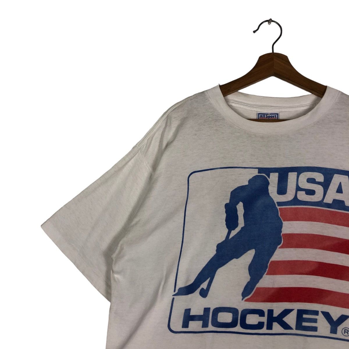 Other 🔥80’s Vintage Short Sleeve T-Shirt USA Hockey Big Logo Size US XL / EU 56 / 4 - 7 Thumbnail
