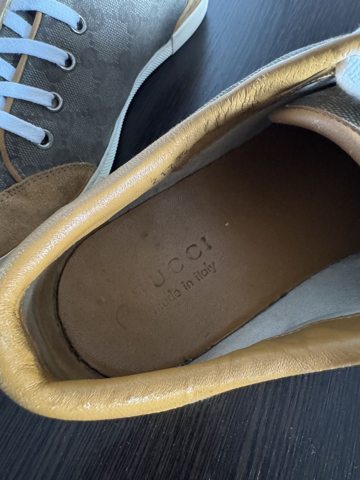 Gucci Gucci Ace GG monogram canvas leather sneakers Size US 8 / EU 41 - 6 Thumbnail