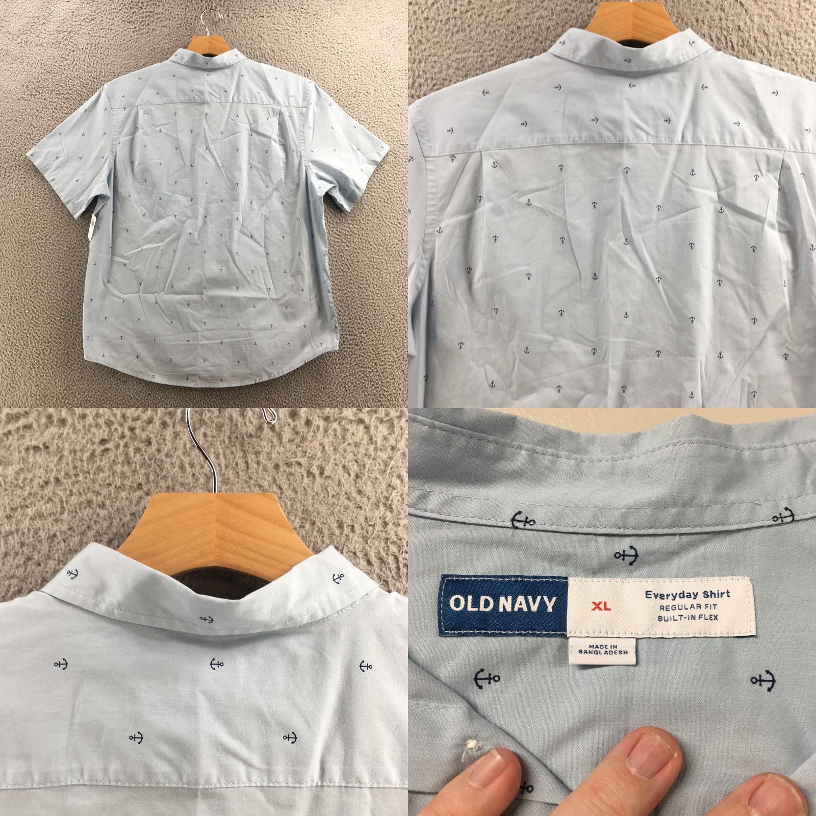 Old Navy Old Navy Button-Up Shirt Womens XL Blue Cotton Blend Collared Short Sleeve NEW Size XL / US 12-14 / IT 48-50 - 8 Thumbnail