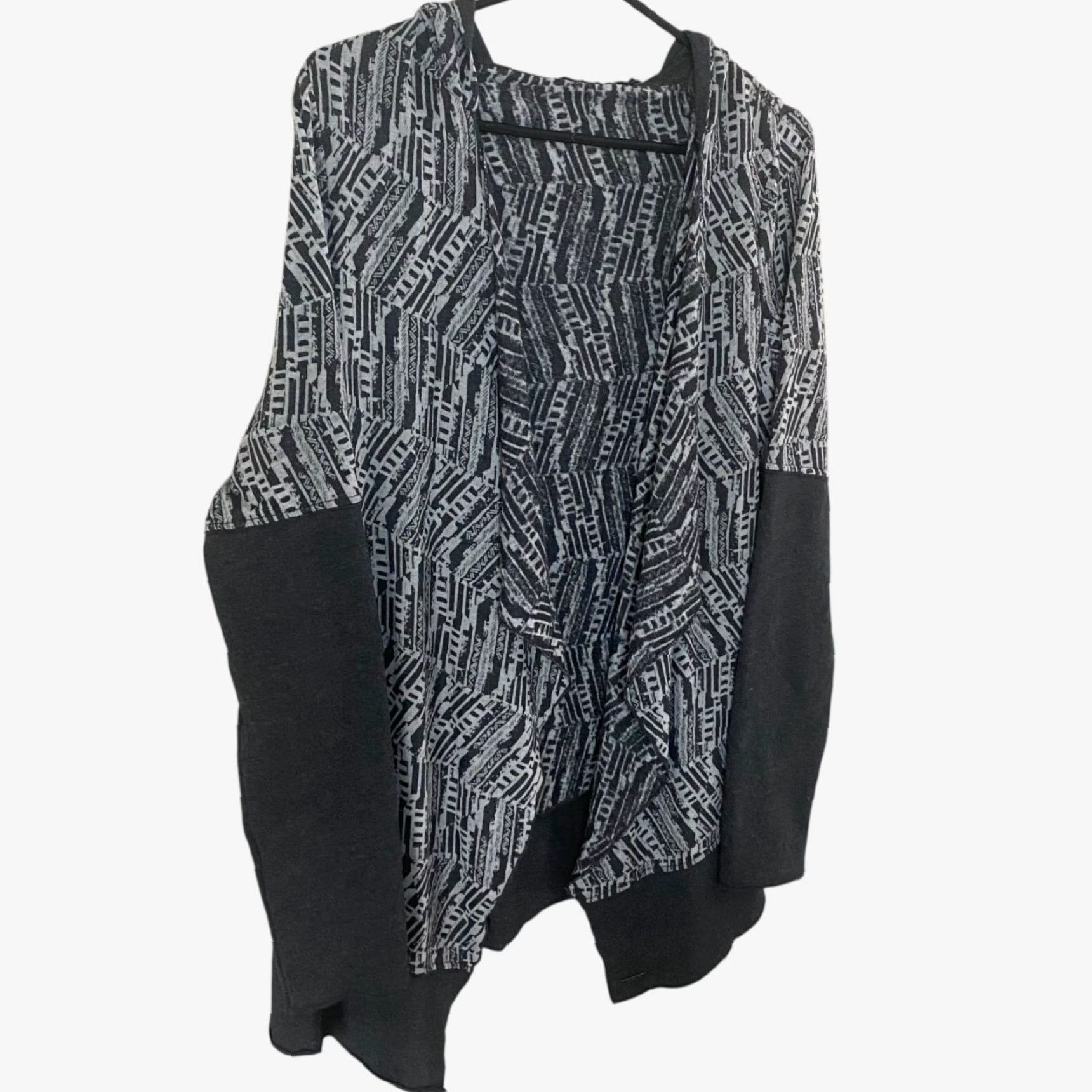 Prana Prana Graceful Wrap Cardigan Women's S Lightweight Hooded Open-Front Sweater Gray Bohemian Size S / US 4 / IT 40 - 2 Thumbnail
