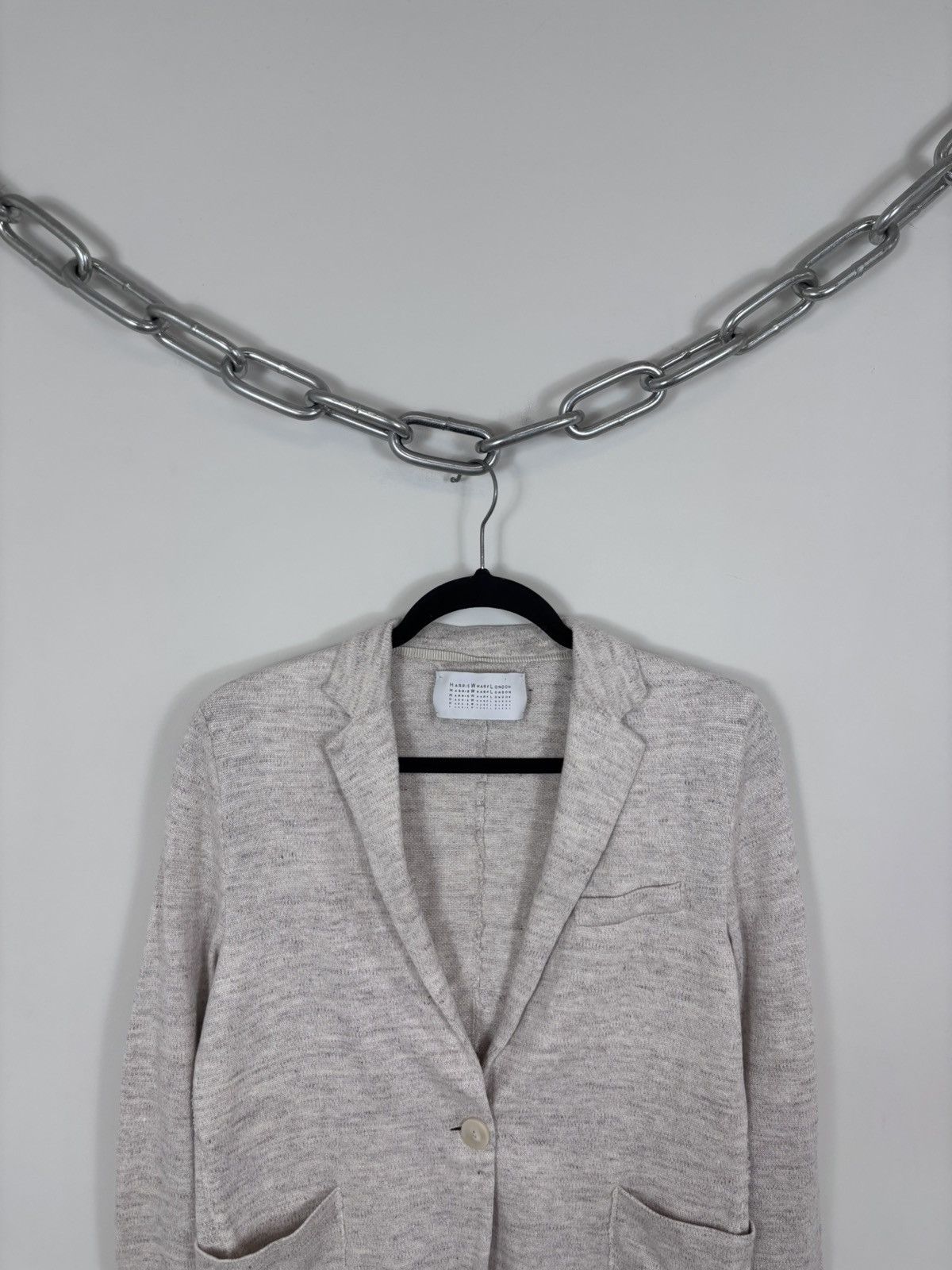 Harris Wharf London Harris Wharf London Women’s Textured Beige Blazer Jacket Size M / US 6-8 / IT 42-44 - 2 Thumbnail