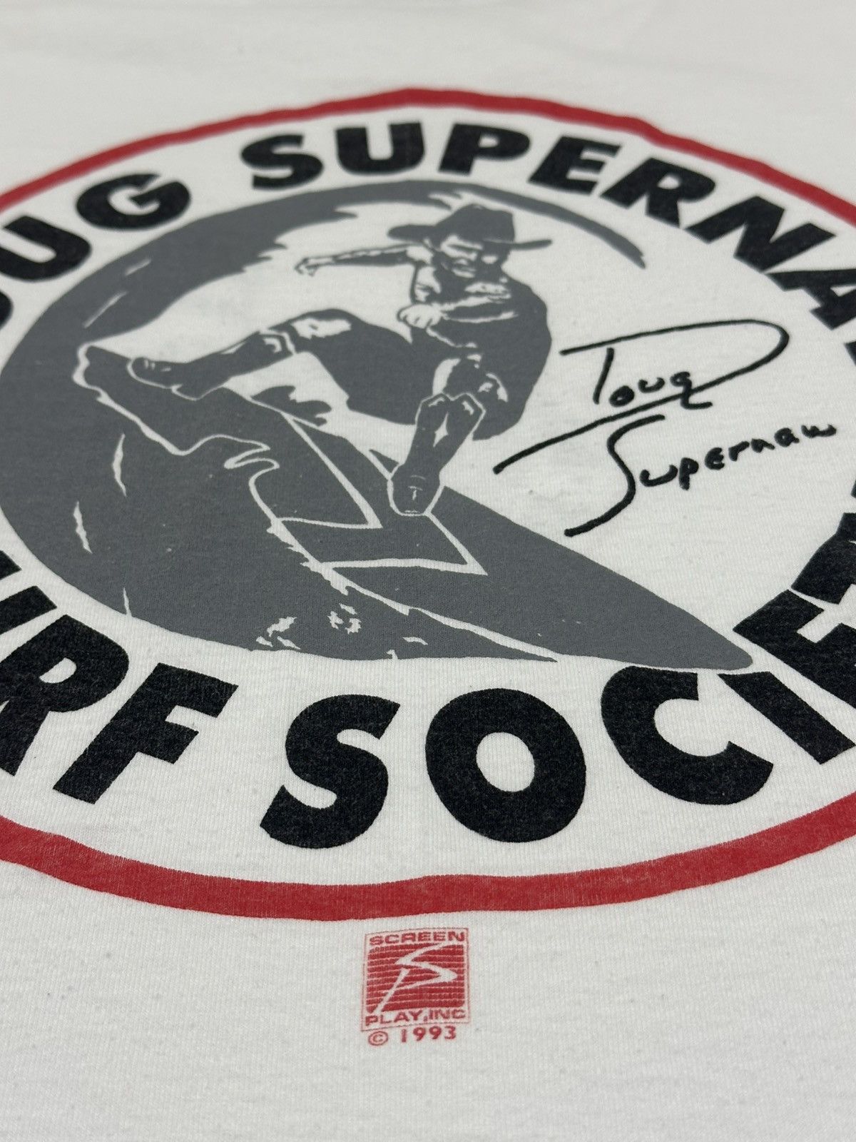 Country Road Vtg 90s Doug Supernaw Surf Society 1993 Autographed Tshirt Size US M / EU 48-50 / 2 - 7 Thumbnail