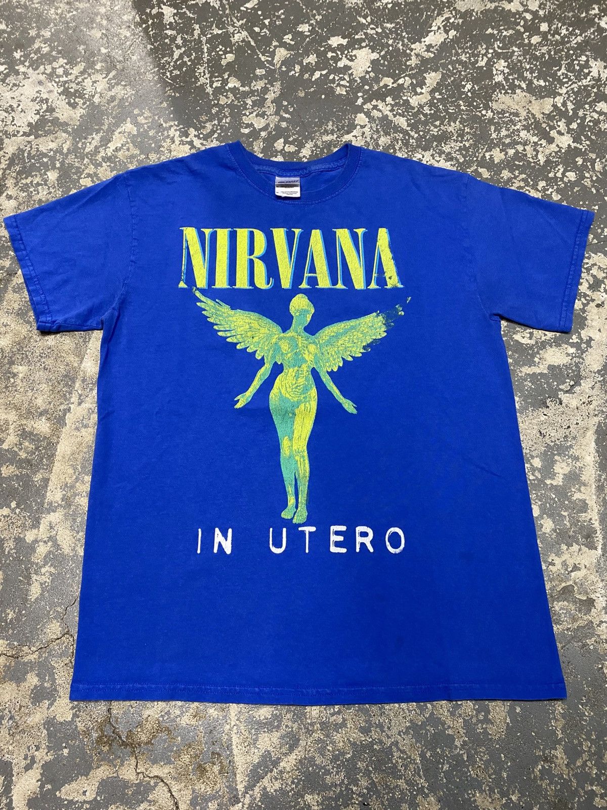 Band Tees × Vintage Vintage Nirvana In Utero Blue Gildan 2013 Y2K Tshirt Size US M / EU 48-50 / 2 - 10 Thumbnail