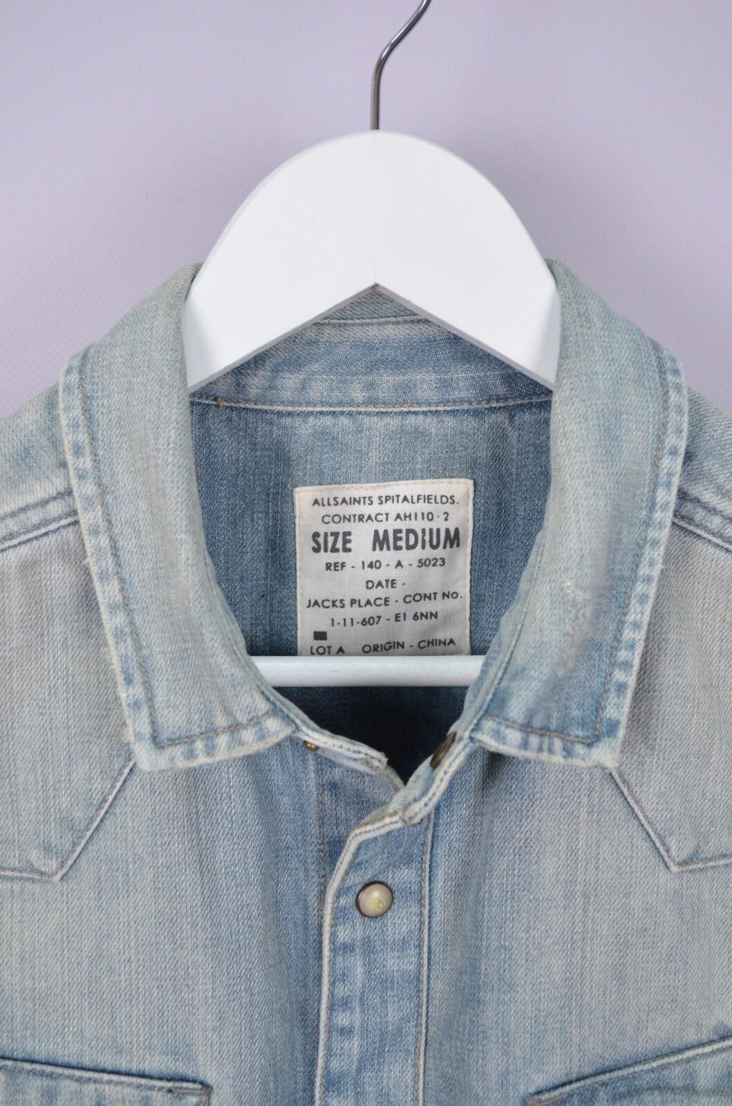 Allsaints All Saints Lou Denim Mens Shirt Long Sleeve Size S Designer Size US S / EU 44-46 / 1 - 6 Thumbnail