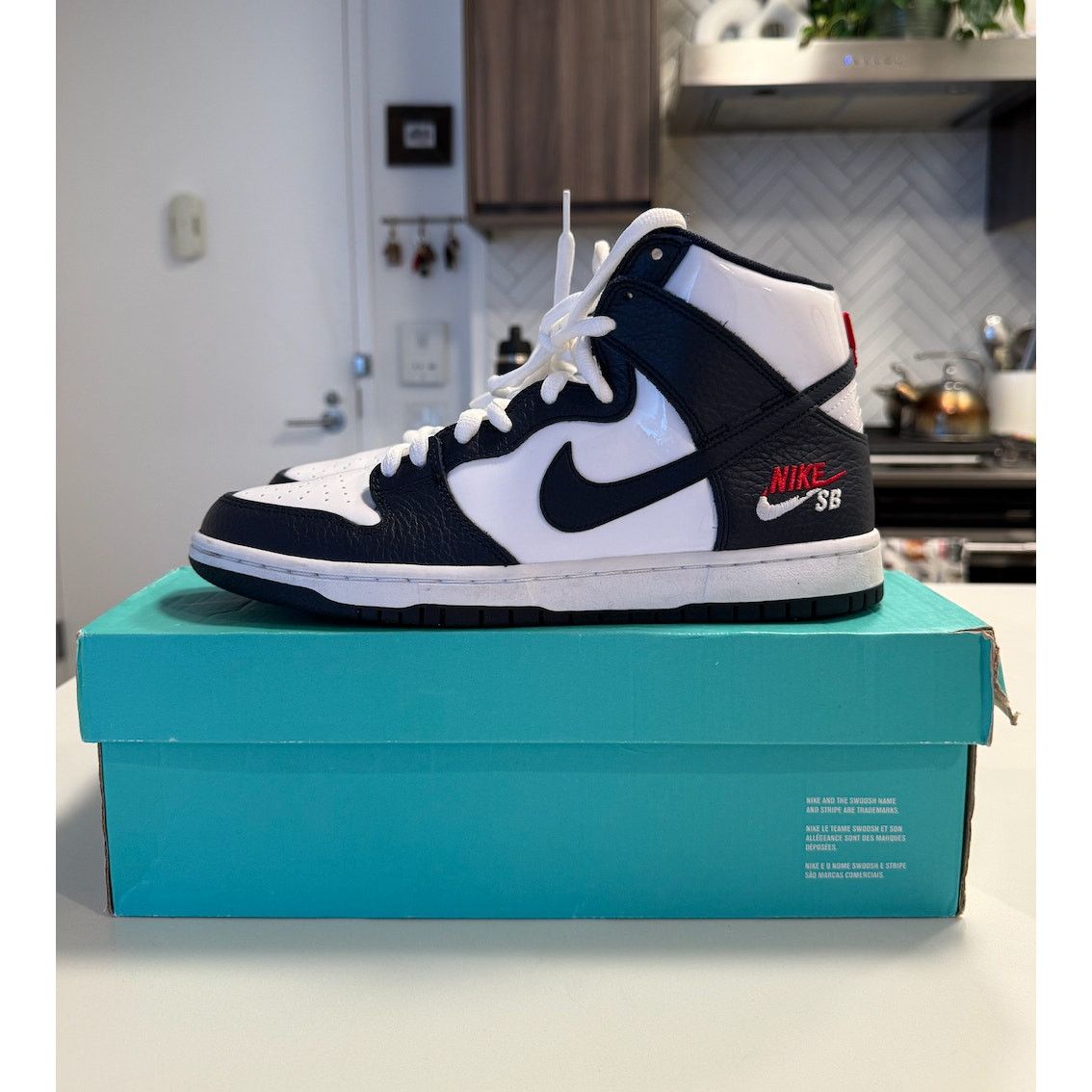 Nike Nike SB Dunk High Pro Obsidian-White 854851-441 (size 10) Size US 10 / EU 43 - 4 Thumbnail