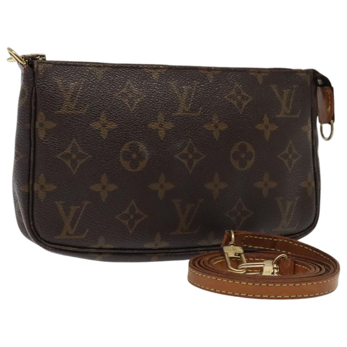 Louis Vuitton Pochette Accessoire Brown Canvas Clutch Bag (Pre-Owned) Size ONE SIZE - 1 Thumbnail