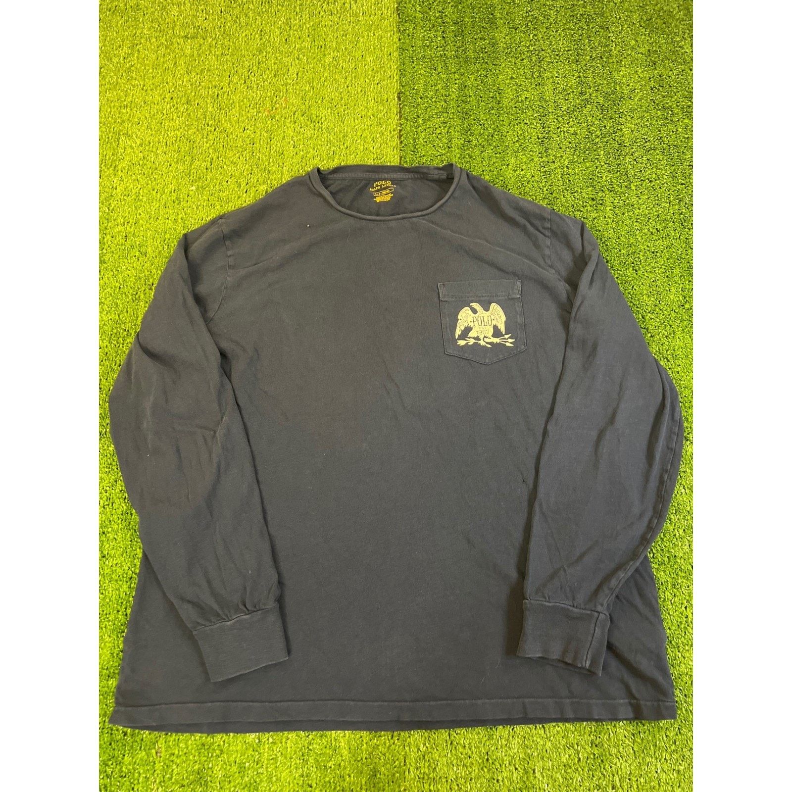 Polo Ralph Lauren Polo Ralph Lauren Mens Long Sleeve Blue Eagle Big Logo L Size L / US 10 / IT 46 - 3 Thumbnail
