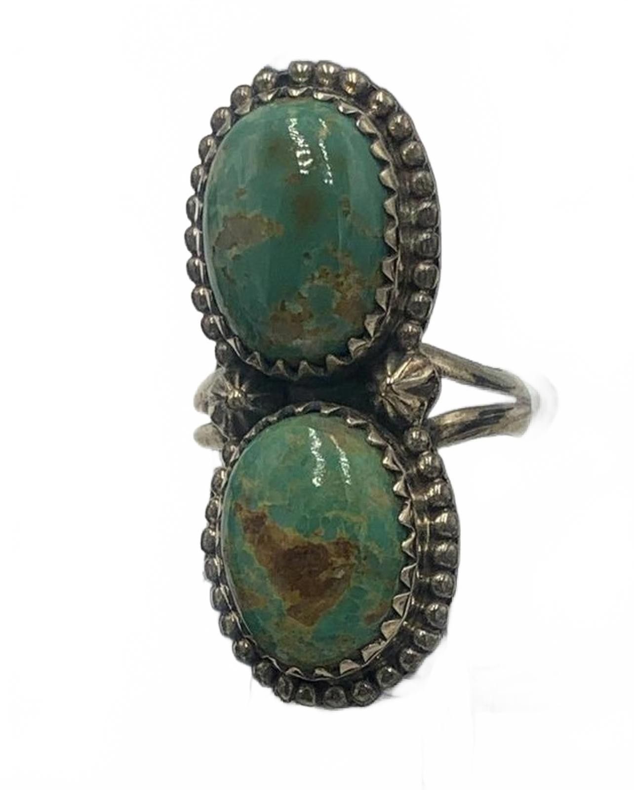 Other 925 Sterling Silver Royston Turquoise & Filigree Native Ring Size ONE SIZE - 2 Thumbnail