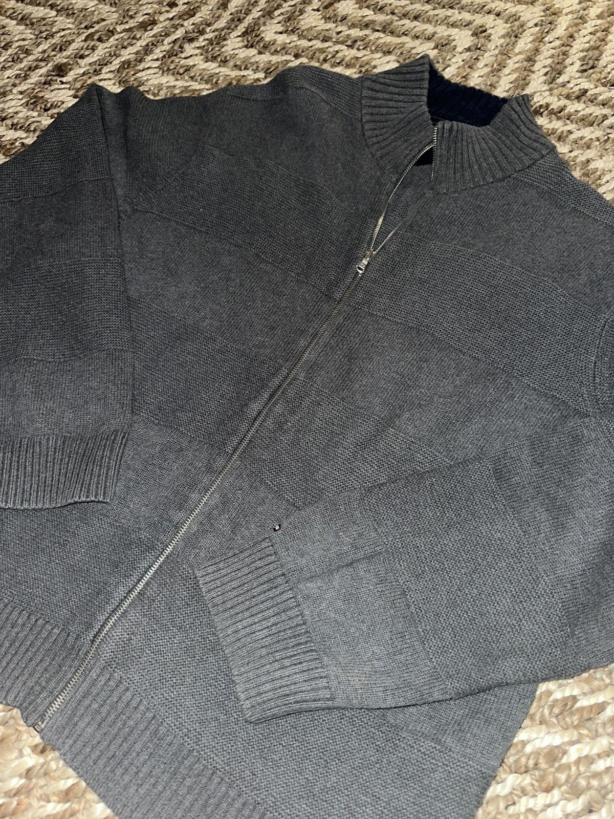 image of Tommy Hilfiger x Vintage Full Zip Sweater in Grey, Men's (Size 2XL)