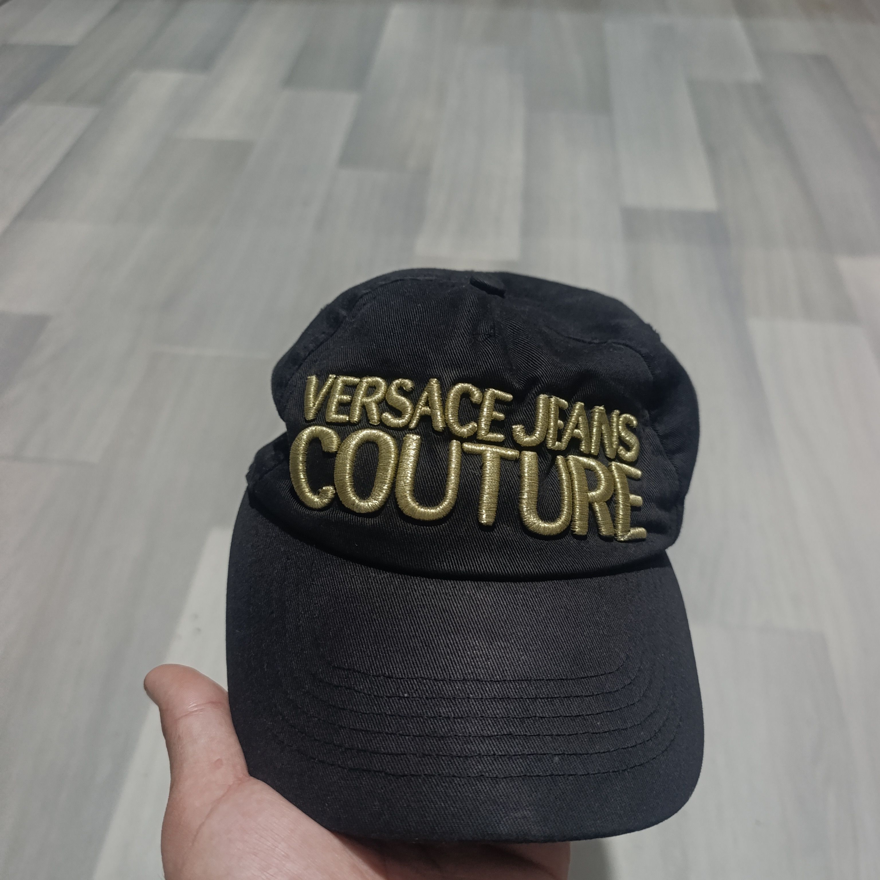 VERSACE JEANS COUTURE Unisex Black & Gold Baseball Cap