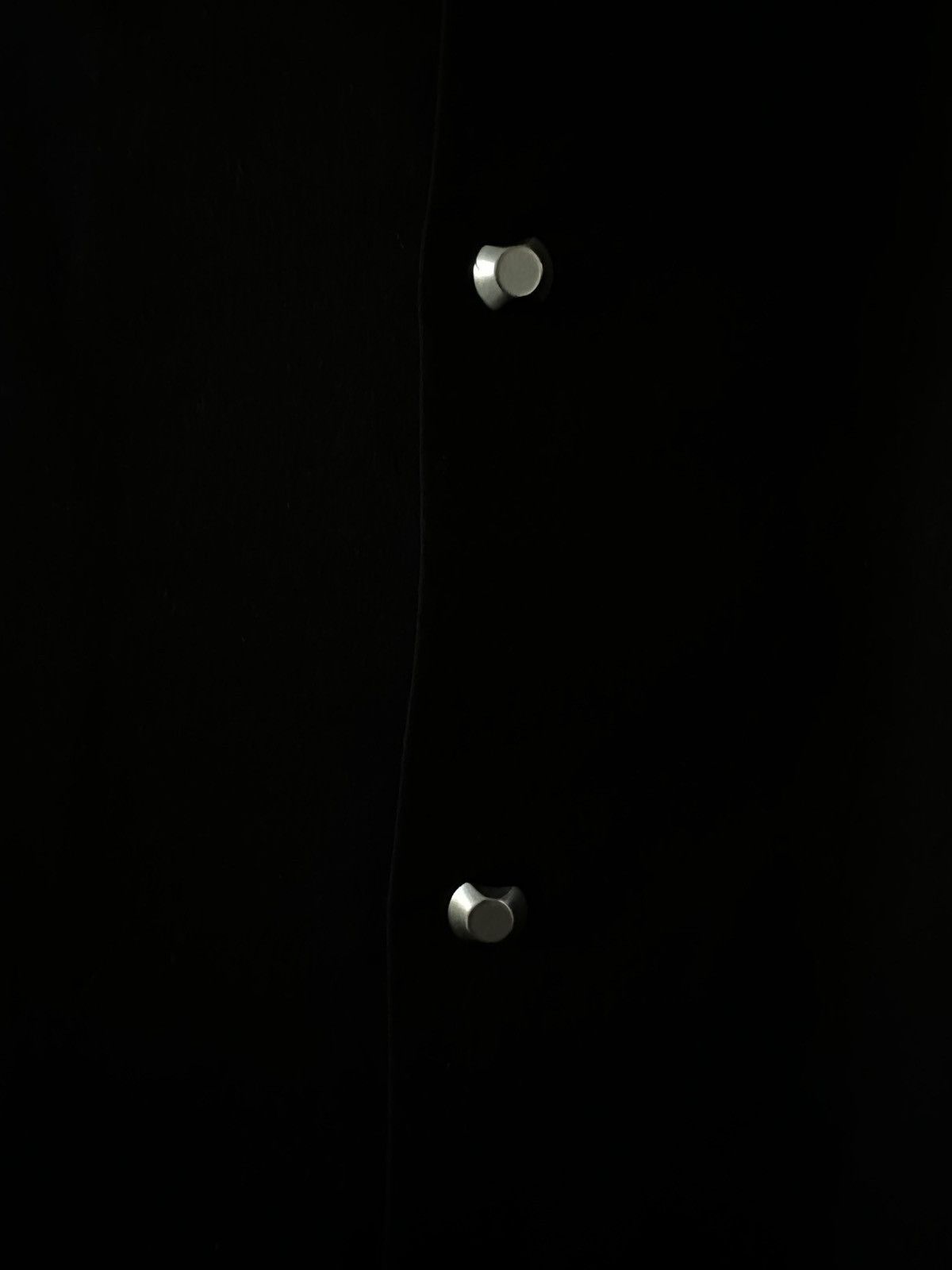 Other Black cotton shirt with chrome metal buttons Size 42R - 13 Thumbnail