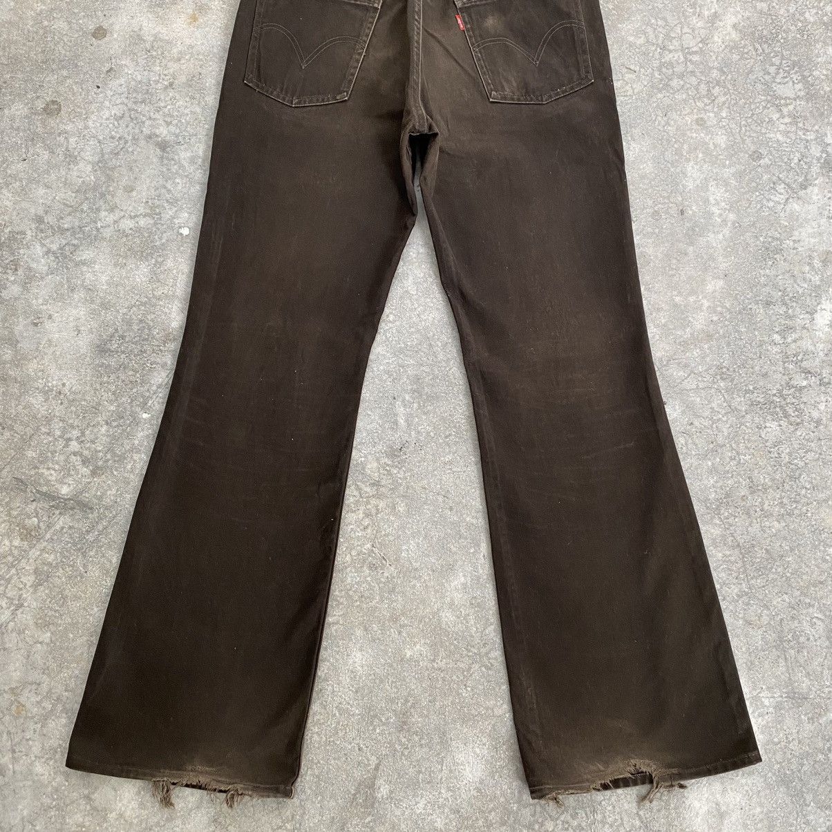 Levi's Size 33x30 Vintage Levis 517 Brown Bootcut Flared Jeans Size US 33 - 13 Thumbnail