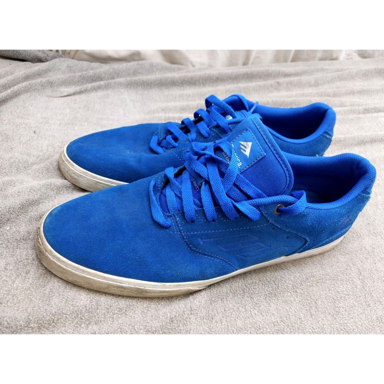 Emerica Emerica The Reynolds Low Vulc Shoes Mens 13 Blue Suede Skate Sneakers Low Top Size US L / EU 52-54 / 3 - 2 Thumbnail