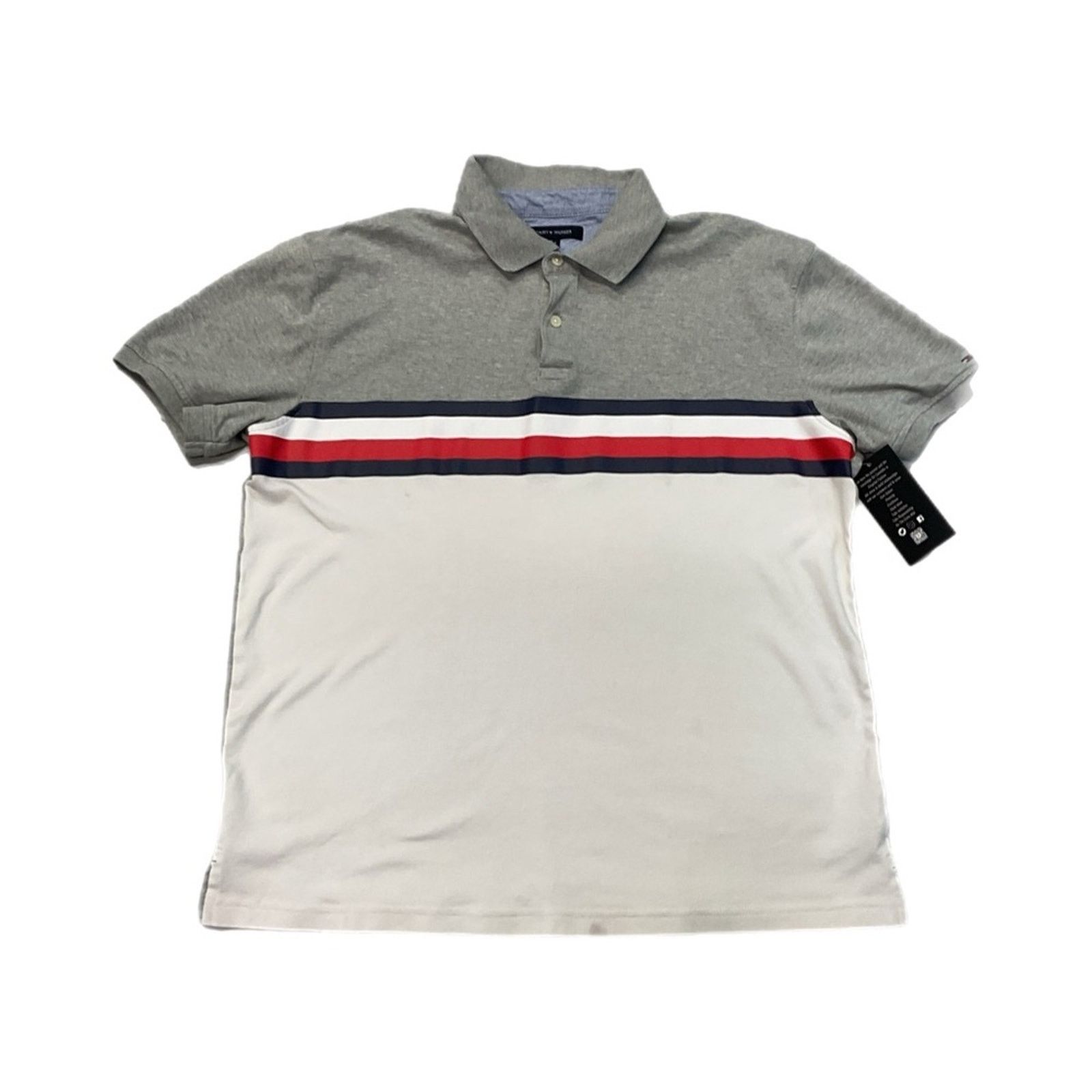Tommy Hilfiger Tommy Hilfiger Block Stripe Polo Shirt Size US XL / EU 56 / 4 - 1 Thumbnail