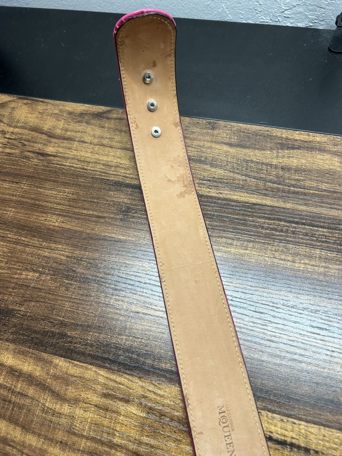 Alexander McQueen Alexander McQueen Patent Leather Waistbelt Pink Belt Size ONE SIZE - 8 Thumbnail