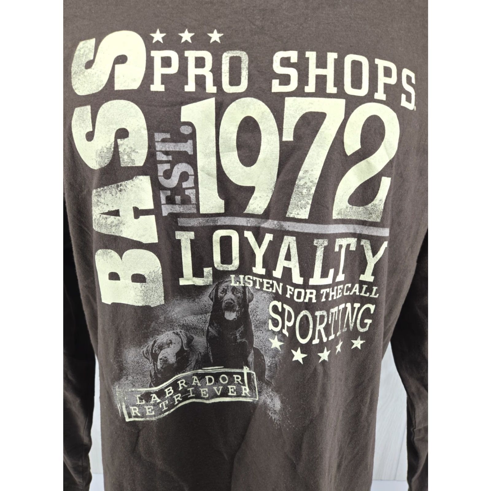 Bass Pro Shops VINTAGE Bass Pro Shops Adult Mens XL Long Sleeve T-Shirt Brown 1972 Fishing Logo Large Size US XL / EU 56 / 4 - 3 Thumbnail