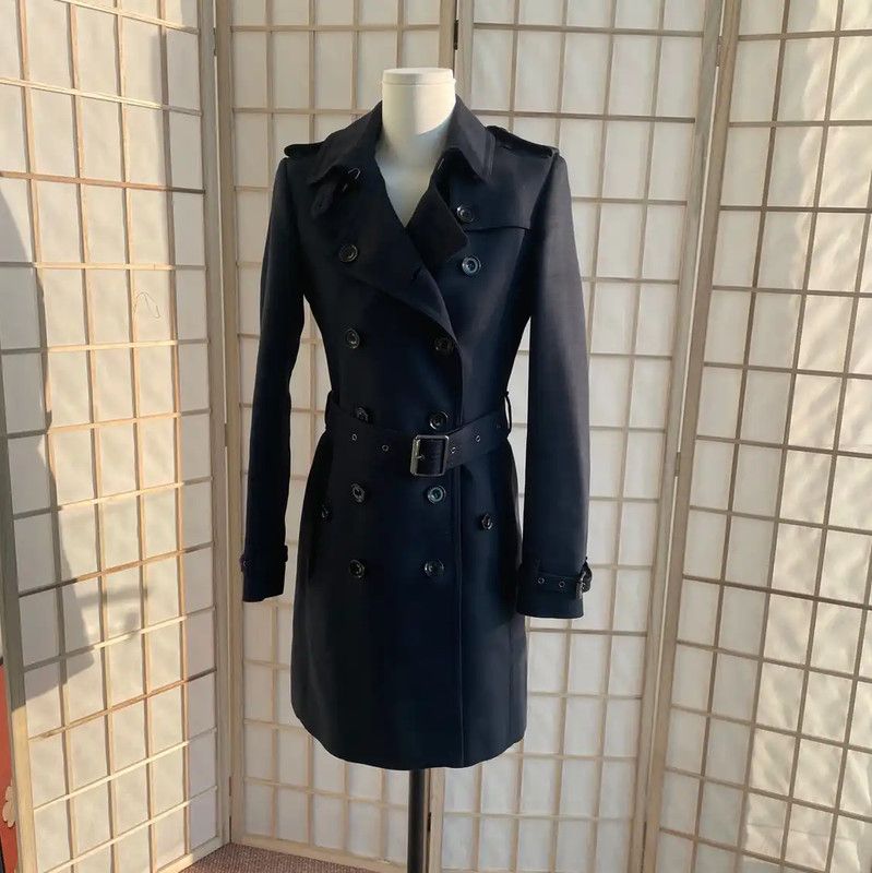 Burberry Burberry Black Cotton Women's Trench Coat Size S / US 4 / IT 40 - 1 Thumbnail