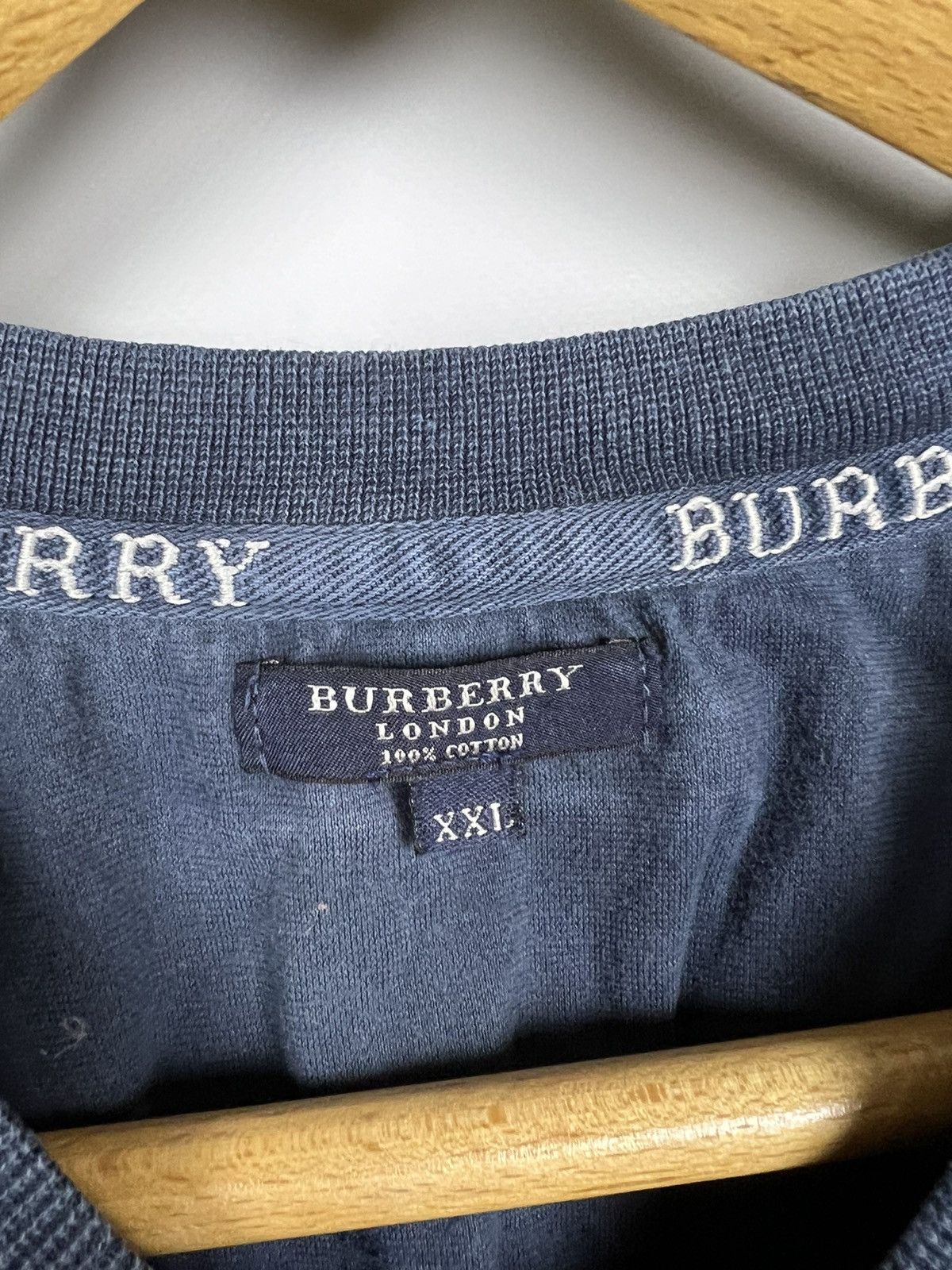 Burberry (XL-XXL) Vintage Burberry Longsleeve Polo Size US XXL / EU 58 / 5 - 5 Thumbnail
