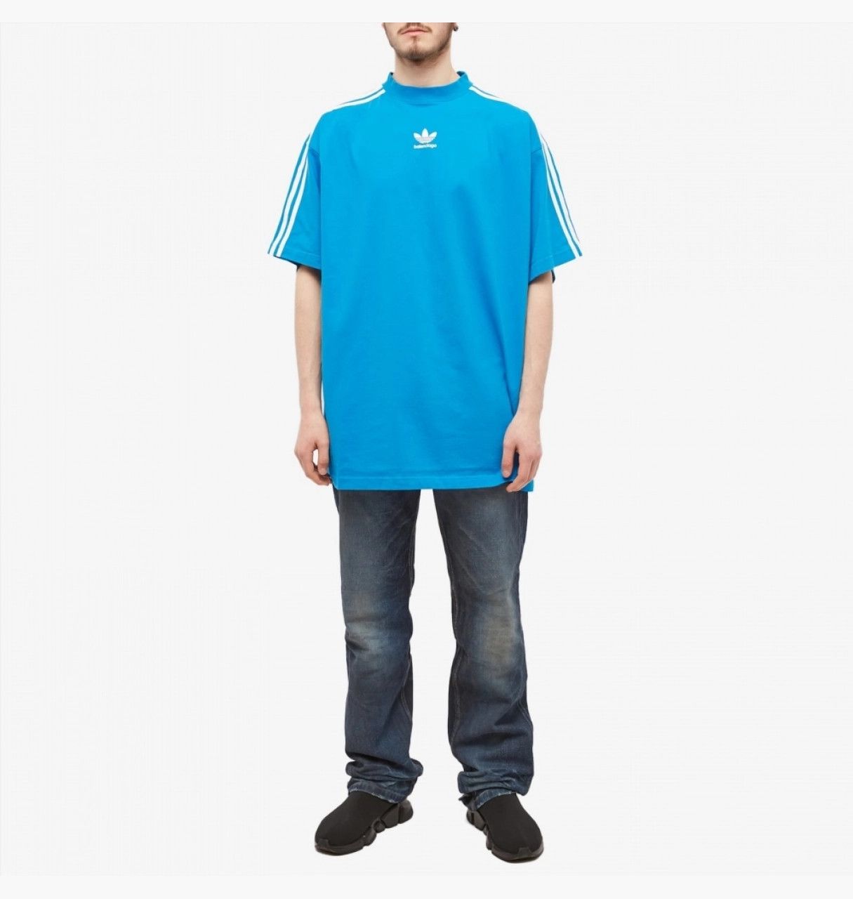 Adidas × Balenciaga o1la1rc1a0924 Short Sleeve Shirt in Blue/White Size US XL / EU 56 / 4 - 4 Thumbnail