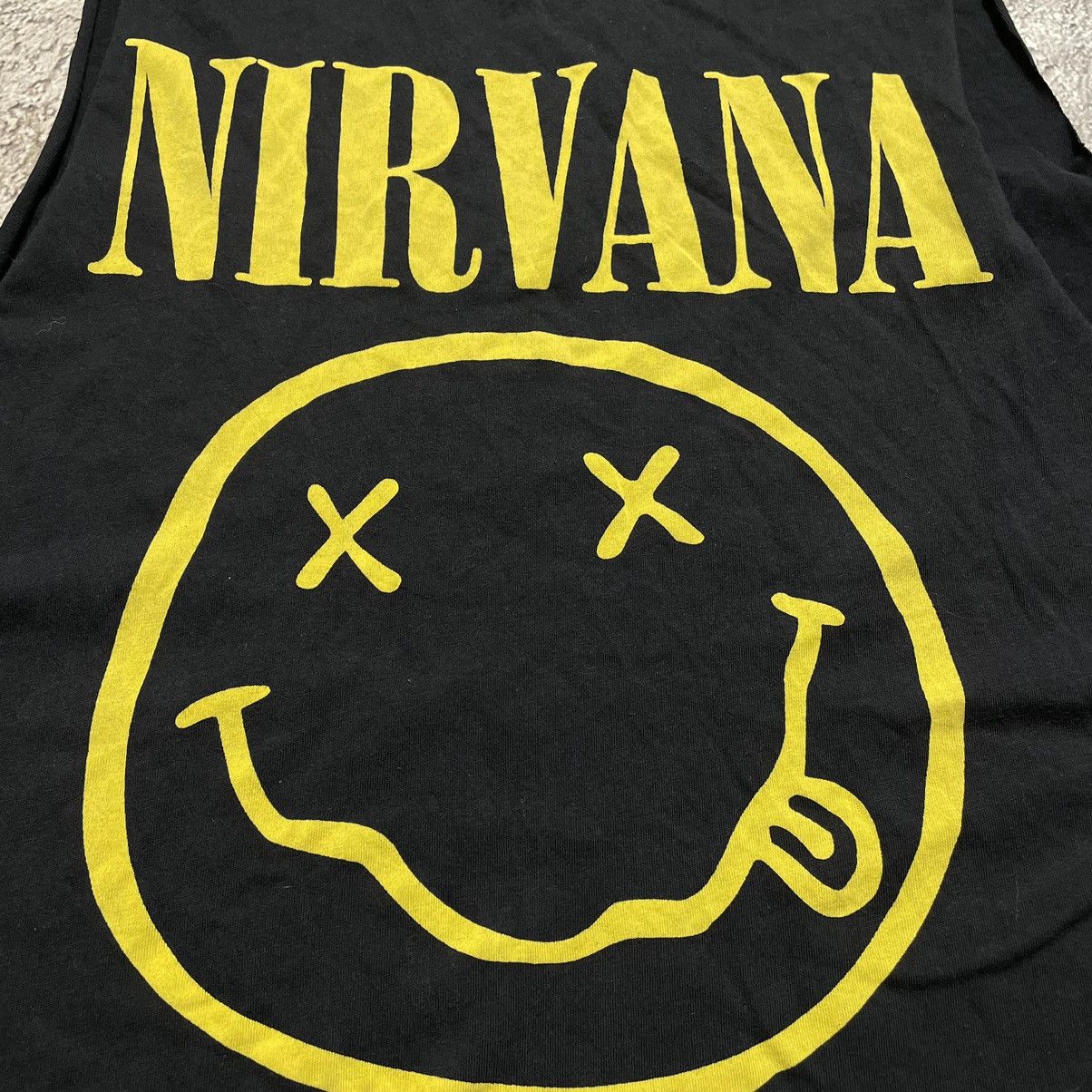 Vintage Vintage 90s Nirvana Band Tee Tank Top Grunge Graphic Boxy L Size US L / EU 52-54 / 3 - 3 Thumbnail