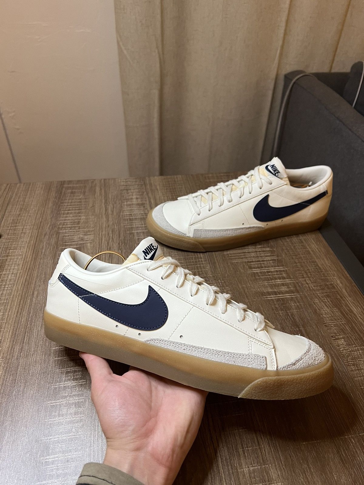 Size 12 Nike Blazer Low '77 Vintage Gum Navy 2021 New Shoes