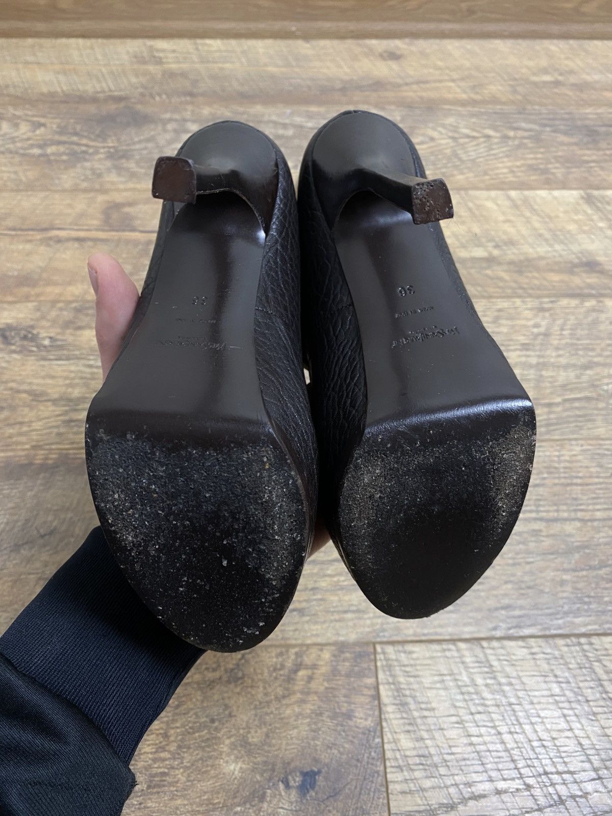 Yves Saint Laurent YSL Archive Tribute Boots Textured Leather Futuristic Rare Size US 6 / IT 36 - 7 Thumbnail