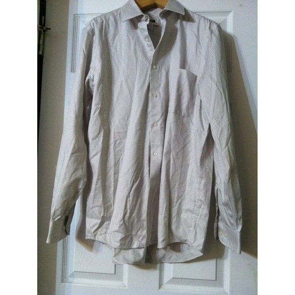 Joseph Abboud JOSEPH ABBOUD MENS OFF WHITE 100%COTTON DRESS SHIRT 16/34-35 Size US L / EU 52-54 / 3 - 6 Thumbnail