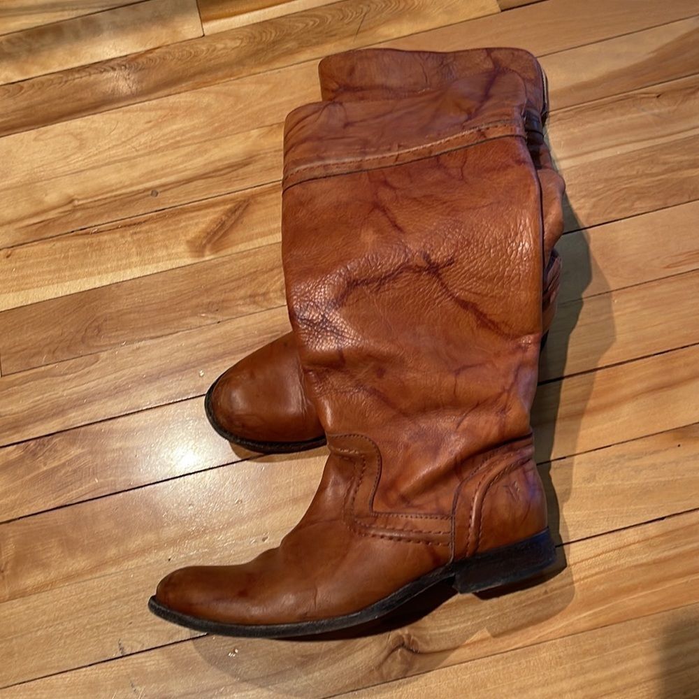 Frye Frye 76442 Melissa Trapunto Riding Boots. Leather. Size 7. Size US 7 / IT 37 - 4 Thumbnail