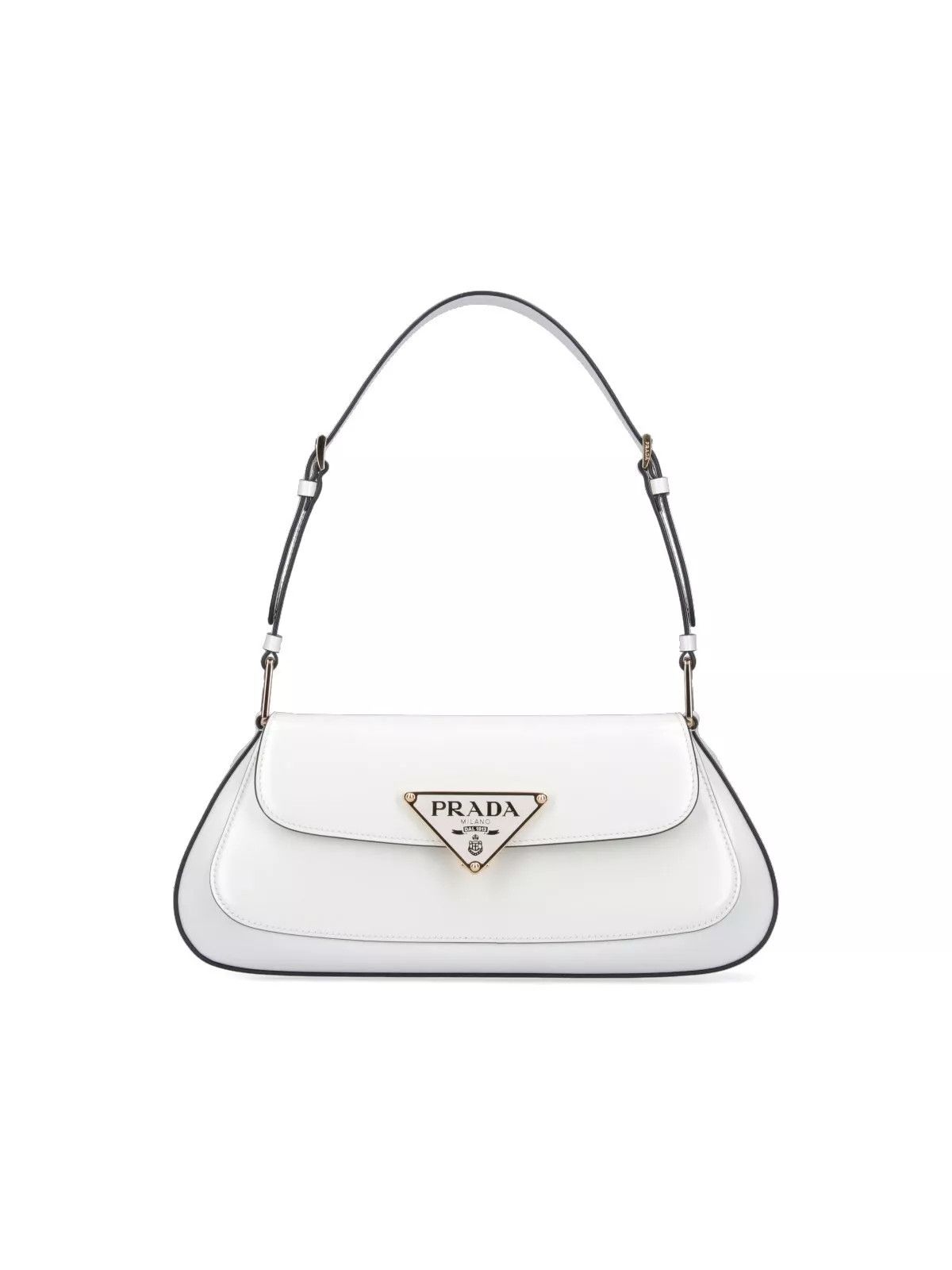 Prada PRADA White Leather Shoulder Bag New And Authentic Size ONE SIZE - 1 Thumbnail