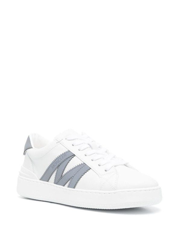 Moncler o1y1125 Low-Top Sneakers in White/Gray Size US 5 / IT 35 - 2 Thumbnail