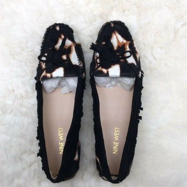 Nine West VINTAGE Nine West Women's Loafers Flat Slip On Round Toe Animal Print Size 6.5 M Black Size US 6.5 / IT 36.5 - 3 Thumbnail