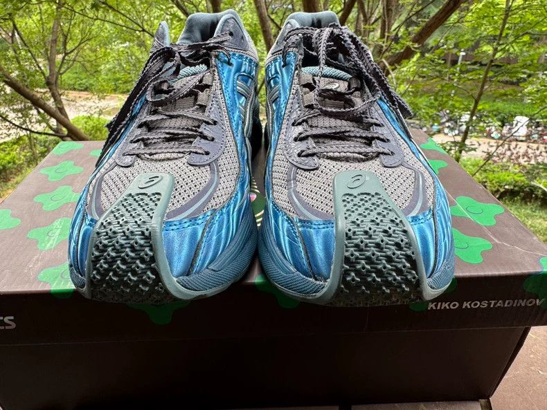 Kiko Kostadinov Kiko Kostadinov Asics GEL-FLAMMAE Blue Grey Silver Sports S Size US 9.5 / EU 42-43 - 5 Thumbnail