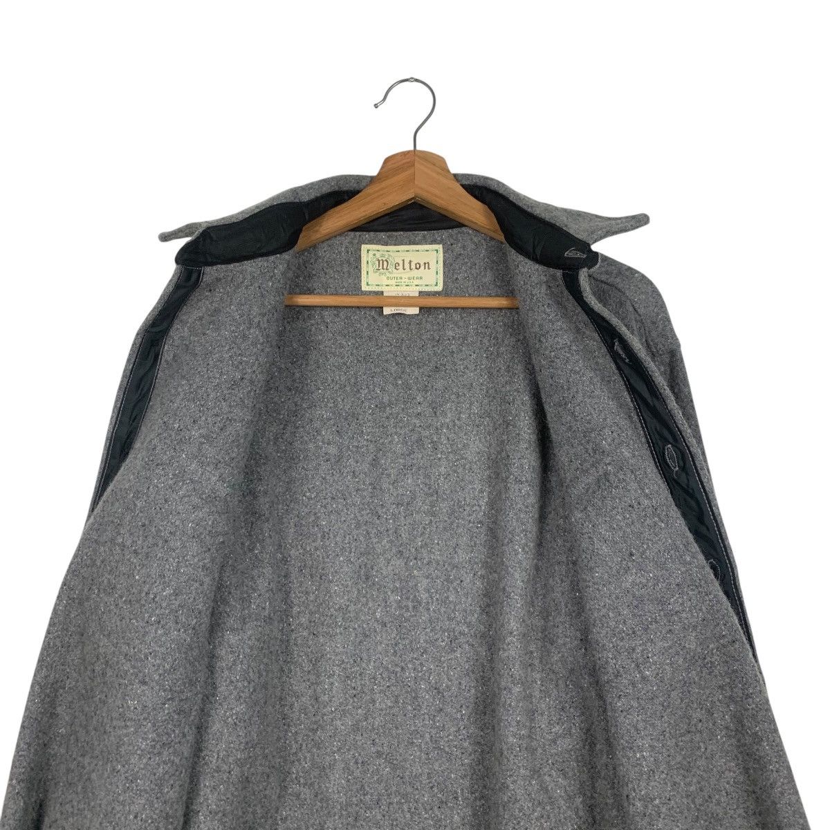 Flannel MELTON Made in Usa Outerwear Wool Gray Flannel #1813-C20 Size US L / EU 52-54 / 3 - 12 Thumbnail