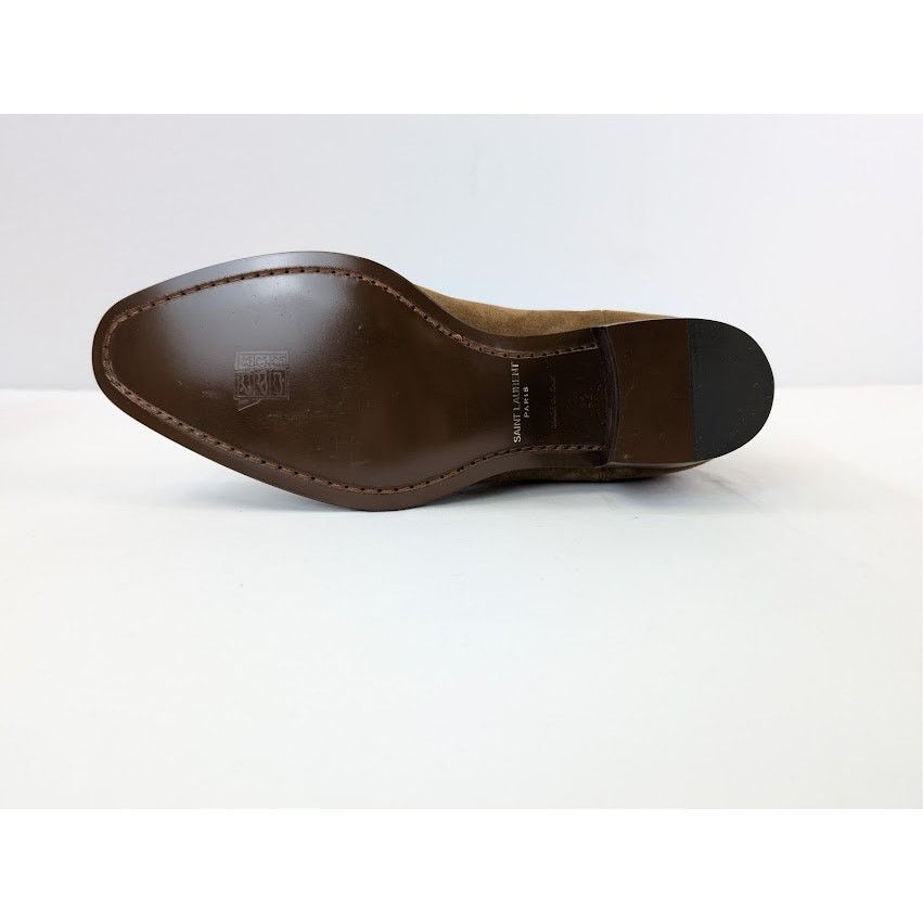 Saint Laurent Paris o1rshd1 Leather Gorain Florence Horsebit Loafer Boots Brown Size US 9 / EU 42 - 13 Thumbnail
