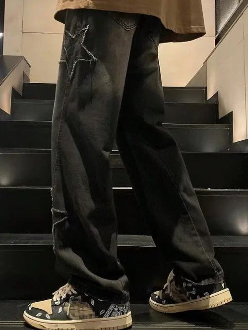 Japanese Brand × Vintage Star Skate Baggy Denim Jeans Loose fit Size US 32 / EU 48 - 3 Thumbnail