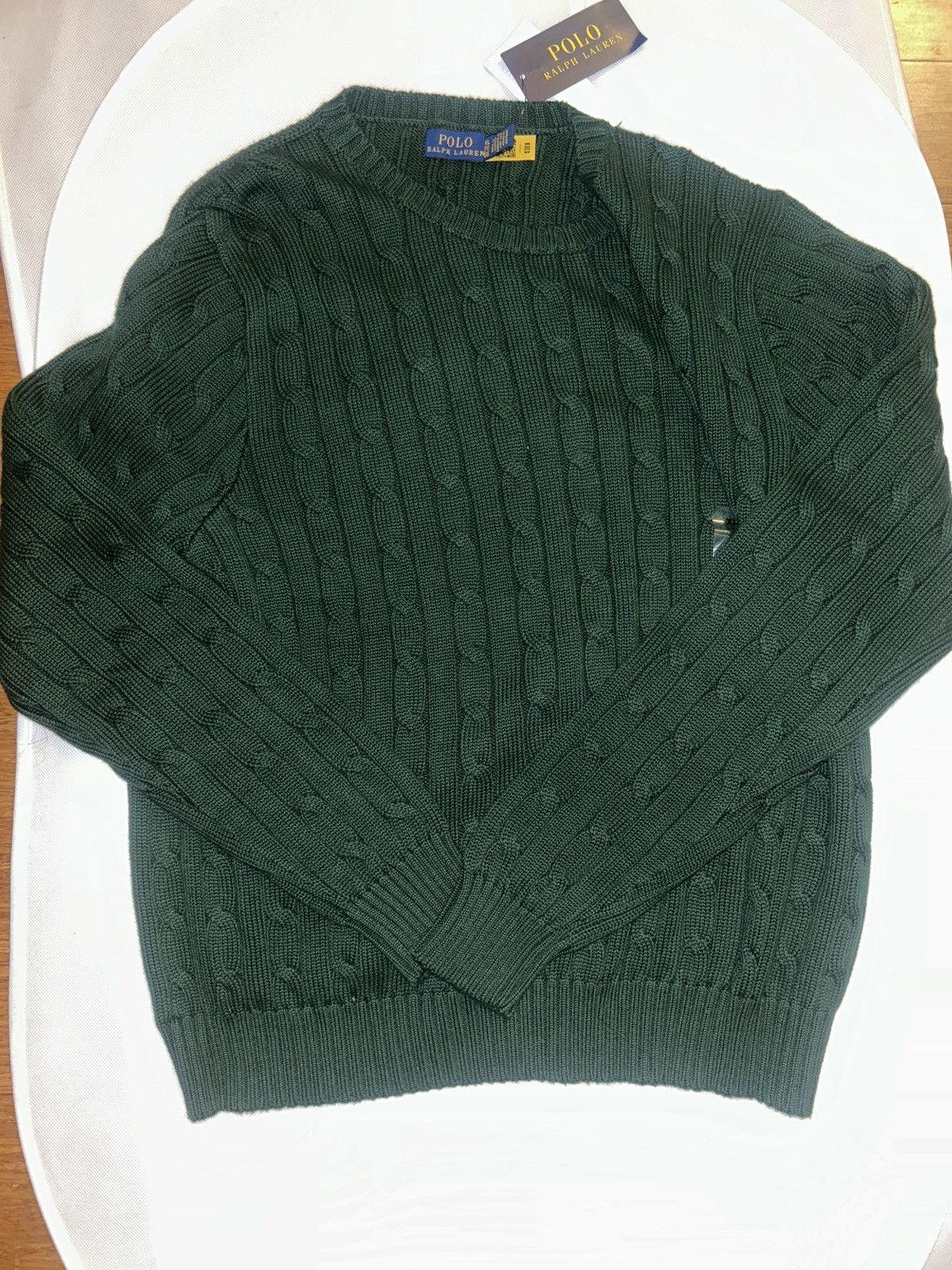 Polo Ralph Lauren Polo Ralph Lauren Cable-Knit Cotton Crewneck Sweater XL Size XL / US 12-14 / IT 48-50 - 2 Thumbnail