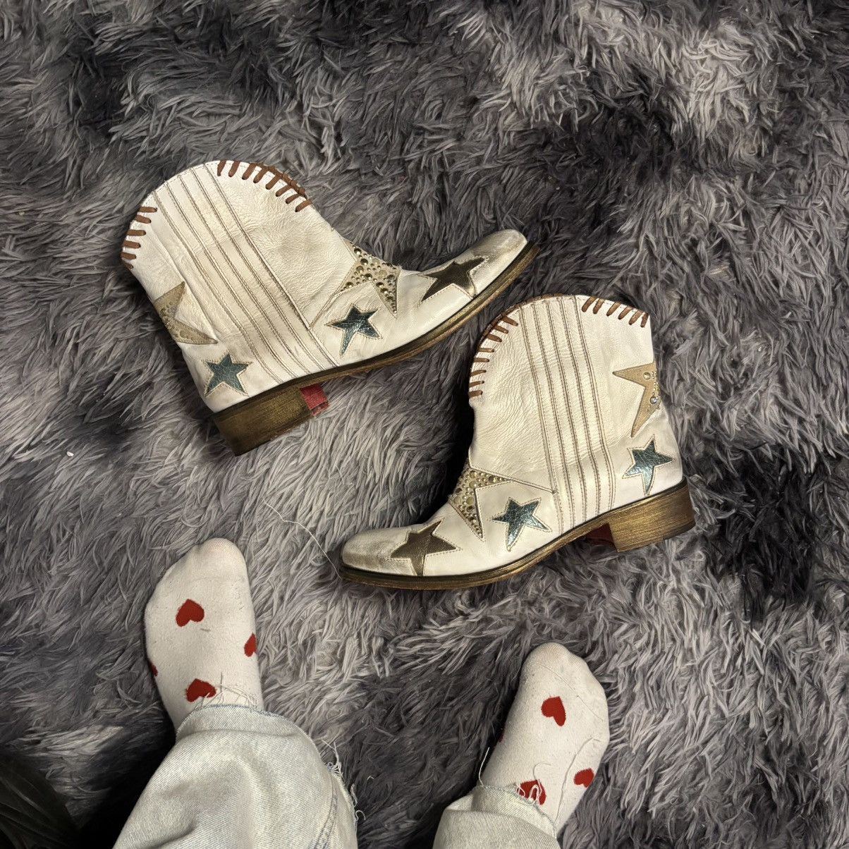 Italian Vero Cuoio Stars Cowboy Boots amazing beautiful