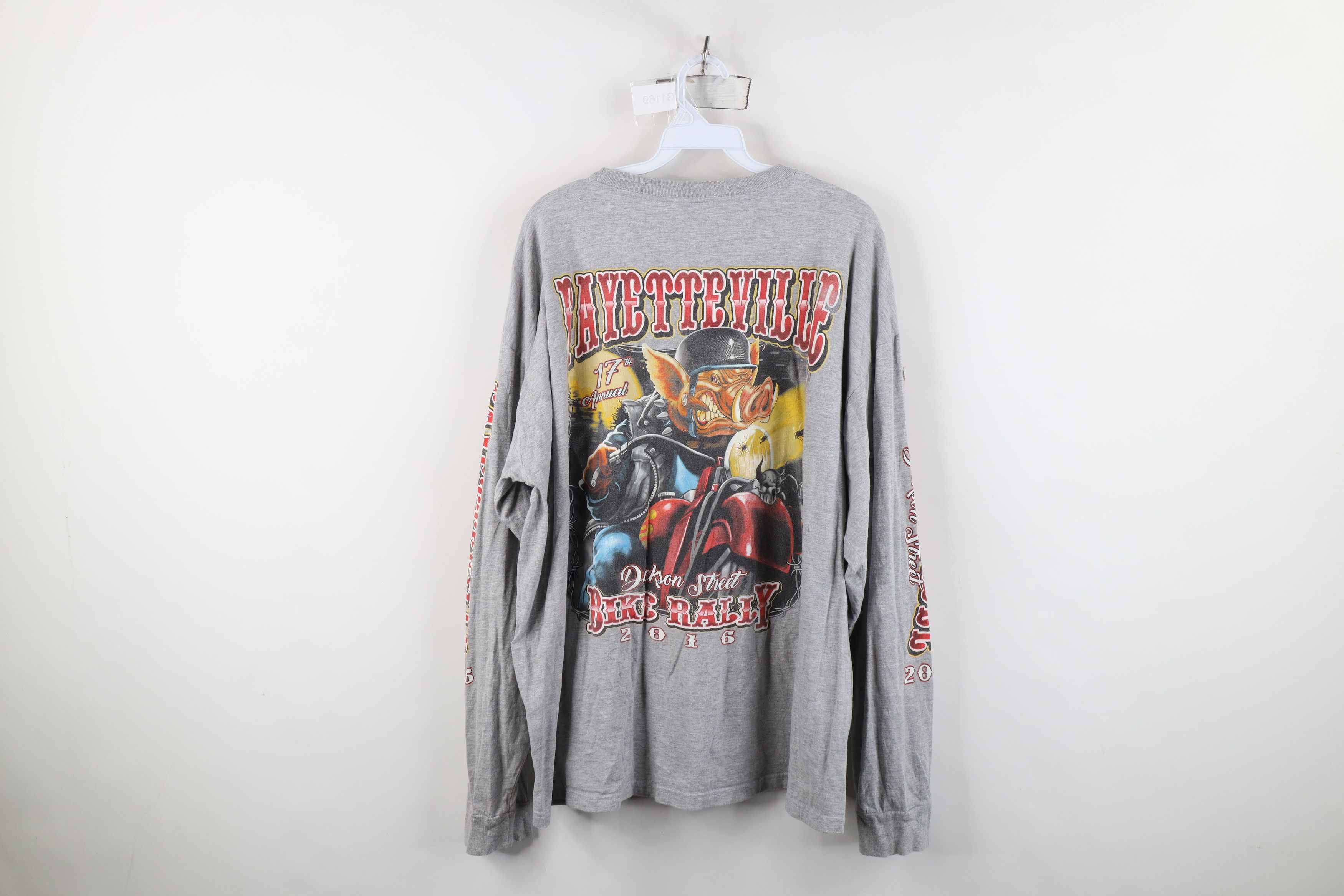 Vintage Vintage Y2K Fayetteville Bike Rally Long Sleeve T-Shirt Size US XL / EU 56 / 4 - 12 Thumbnail