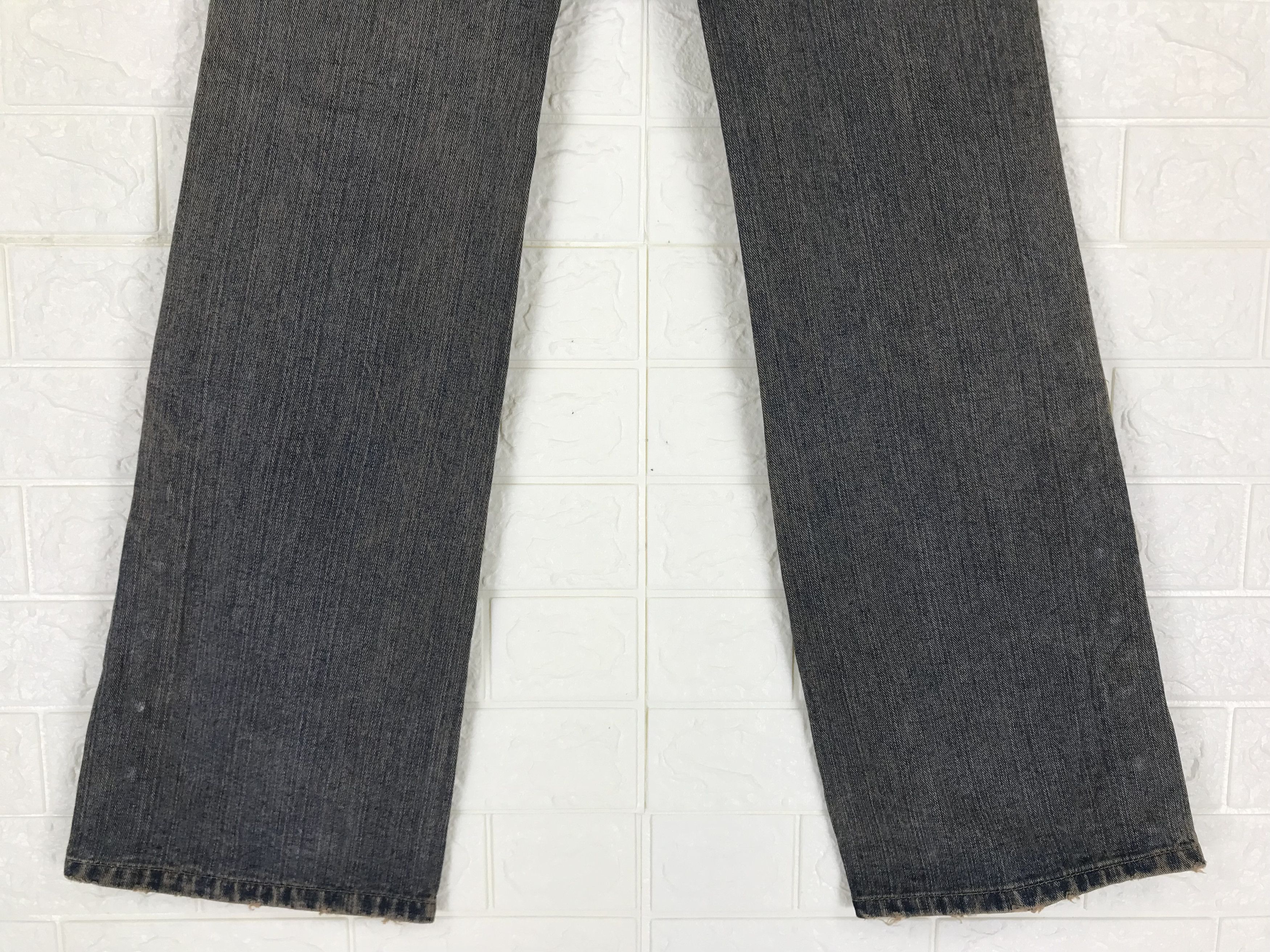 Indigo Vintage Indigo Mud Wash Button Leg Flare Jeans Size 25" / US 0 / IT 36 - 7 Thumbnail