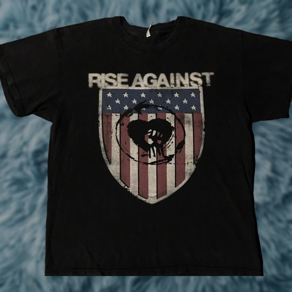 Vintage Rise Against Shirt M Black Band Concert Punk Rock Grunge Tour 80s 90s Vintage Mens Biker Rock Concert Tour Velvety Fade OFFS Size US M / EU 48-50 / 2 - 1 Thumbnail