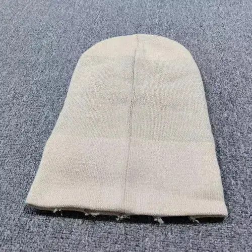 Other Aum Om Pray Symbol Distressed Knit Balaclava Ski Mask Beige Size ONE SIZE - 3 Thumbnail